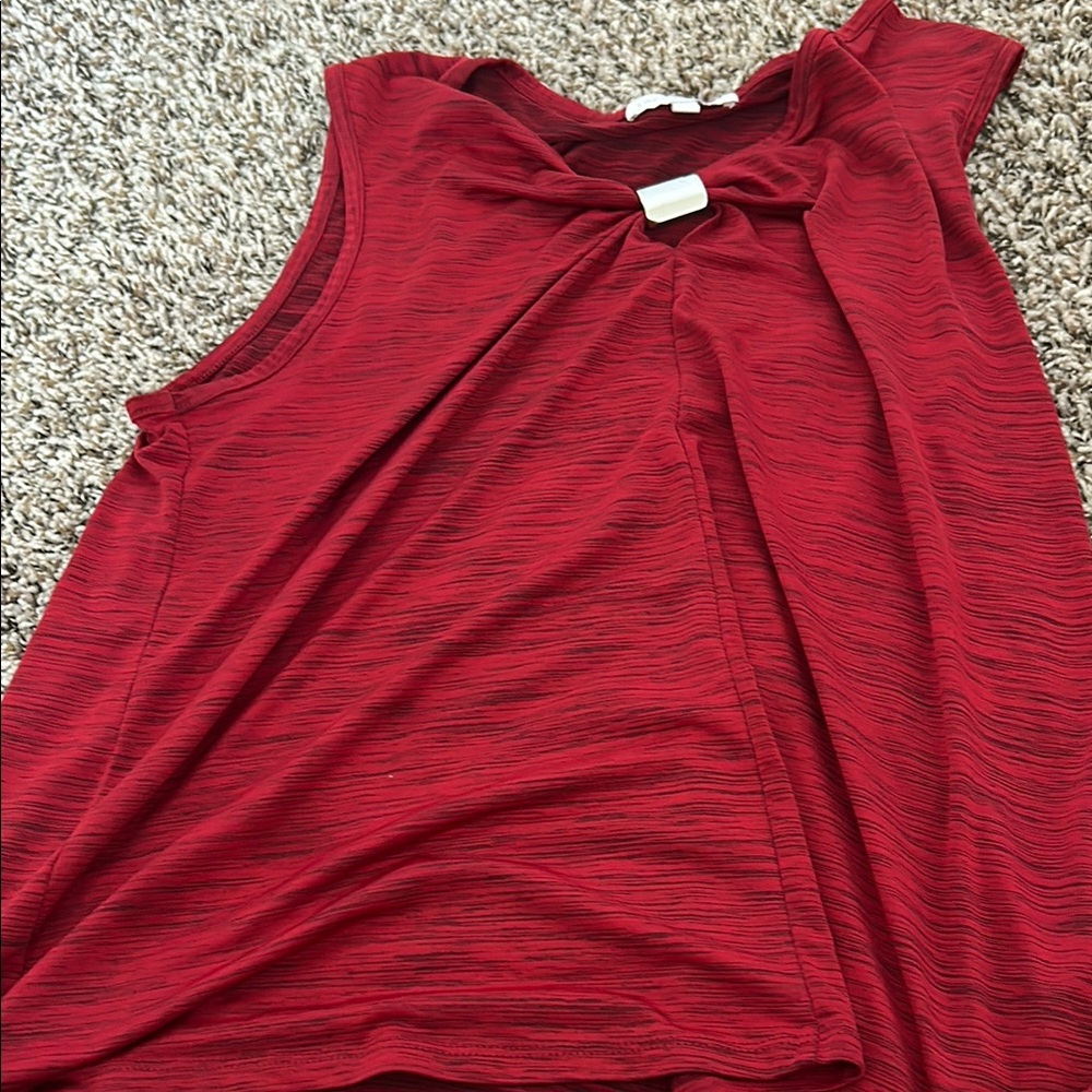 Red Sleeveless Women's Top